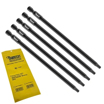 Imagen de 5 x SabreCut SC177TX20_5 177 mm TX20 Compatible con Makita DFR750 DFR750RME BFR750 6844 Destornillador para paneles de yeso intercalados alimentación automática Broca pistola