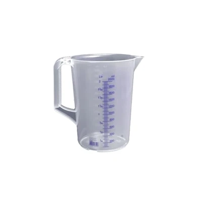 Imagen de Hünersdorff Jarra graduada 2.000 ml, PP, 2 escalas Asa cerrada, transparente