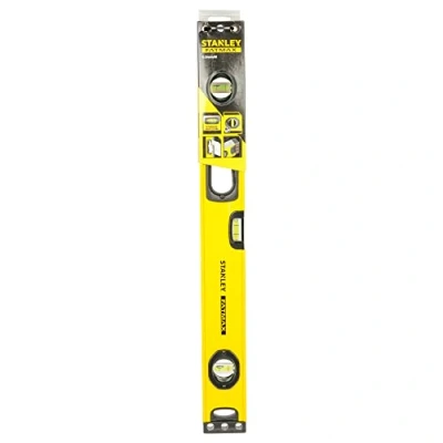 Imagen de STANLEY Nivel FatMax II 60 cm, cuerpo de aluminio reforzado, 3 burbujas visibilidad, precisión +/ 0.5mm/m, bases mecanizadas, extremos caucho, empuñaduras fijas, 1 43 524