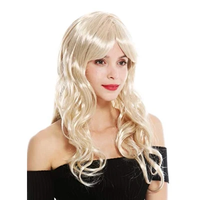 Imagen de WIG ME UP 91164 ZA87A/ZA82 Peluca Mujer Carnaval Rubia Mix Larga Ondulada Flequillo con Raya 60cm