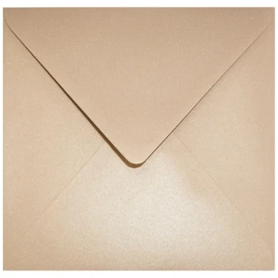 Imagen de Netuno 25 sobres cuadrados nacarados rosas pálidos DIN K4 153x153mm 120g Aster Metallic Nude Powder solapa engomada puntiaguda sin ventana para invitaciones boda Navidad tarjetas bricolaje bautizo
