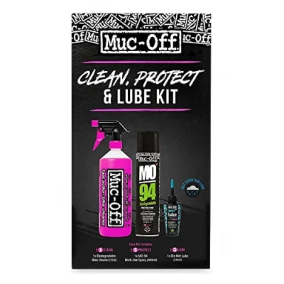 Imagen de Muc Off Kit de Limpieza Bicicleta, Protección y Lubricación Para Limpiar, Proteger Lubricar tu Bicicleta Incluye Limpiador Off, MO 94 Lubricante Cadena Bío