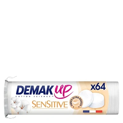 Imagen de Demak&#039;Up Sensitive Discos de algodón para desmaquillar Cara y ojos 100% fibras natural 64