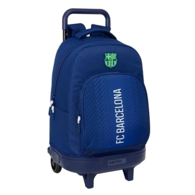 Imagen de Safta F.C. Barcelona Navy Blue Mochila Grande con Ruedas, Compacta, Extraíble, Ideal para Niños de Diferentes Edades, Cómoda y Versátil, Calidad Resistencia, 33x22x45 cm