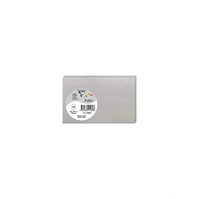 Imagen de Clairefontaine 11489C Un paquet de 25 cartes Pollen 8,2x12,8 cm 210g, Argent