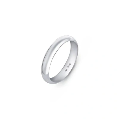 Imagen de Amberta Alianza de Plata Ley 925 para Mujer: Anillo Boda en 4 mm Mujer Talla 18