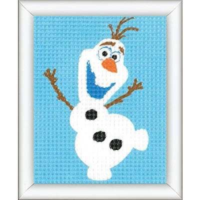 Imagen de Vervaco Kit de tapiz Frozen Olaf, NA, 12,5 x 16 cm
