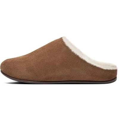 Imagen de FitFlop Chrissie Shearling, Pantuflas Mujer, Marrón Tumbled Tan 645, 42 EU