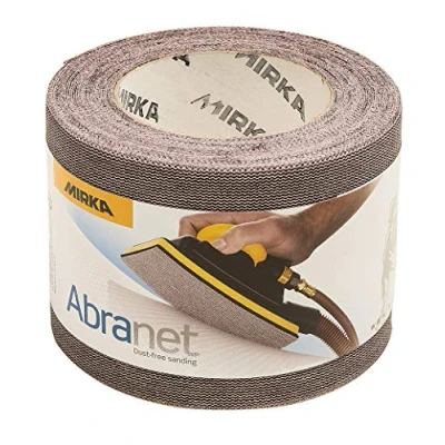 Imagen de Mirka Abranet rollo de lijado neto 93 mm x 10 m Velcro / grano P120 1 para lijar madera, masilla, barniz, plástico 545BQ001123R