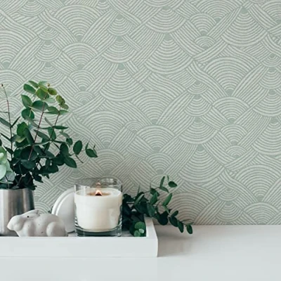 Imagen de A.S. Création Artdeco 387423 Nara Papel pintado (10,05 m x 0,53 m), color verde