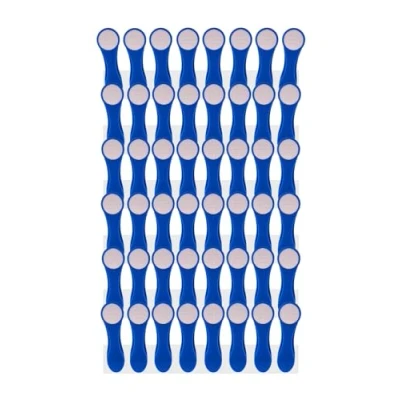 Imagen de trendfinding 48 pinzas para la ropa con muelles en espiral de acero inoxidable y agarre suave, color azul blanco