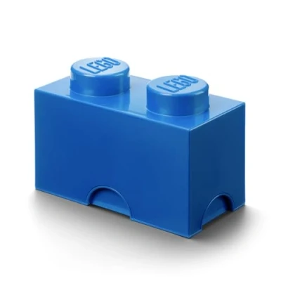 Imagen de Plast Team PT40021 Caja con forma de pieza Lego azul [importado Alemania]