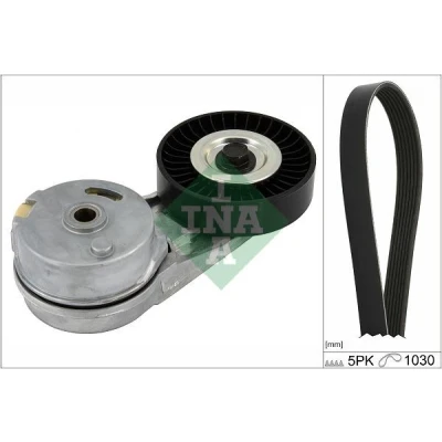 Imagen de INA 529 0460 10 Juego de correas trapeciales poli V Revisar/sustituir poleas libres del alternador OPEL: Zafira B, A, Vectra C Berlina