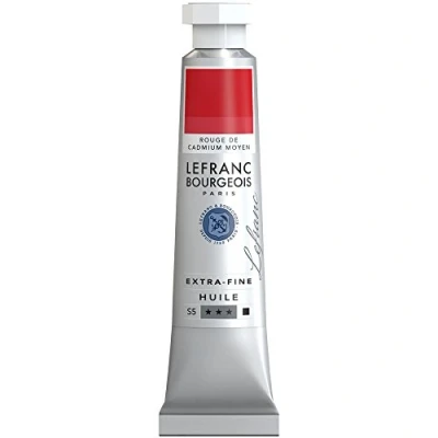 Imagen de Lefranc Bourgeois Óleo Extra Fino 20ml Tubo de pintura, Rojo Cadmio Medio