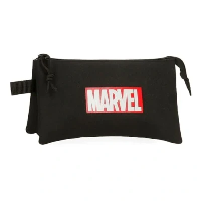 Imagen de Joumma Marvel Red Logo Estuche Triple Negro 22x12x5 cms Poliéster 1,32L