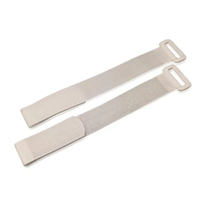 Imagen de correas de velcro ajustable Alfatex®, cierre para sujetacables y sujetador organizador, nailon, blanco, (2 piezas) 2.5cm x 25cm