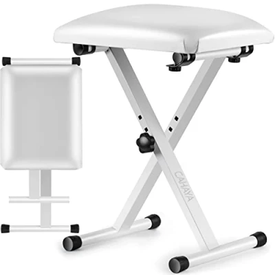 Imagen de CAHAYA Taburete para Teclado con Altura Regulable Banco de Piano Estilo X Estable Banqueta Plegable y Portátil Modelo CY0257 1