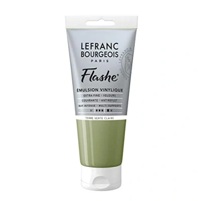 Imagen de Lefranc Bourgeois vinilo Pintura Acrílica, extra fina color de para artistas, Grüne Erde Hell, 80ml Tube Vinylfarbe