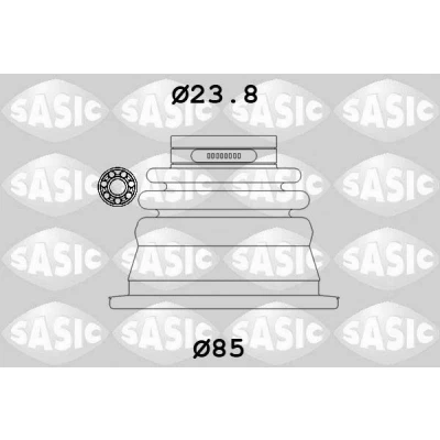 Imagen de SASIC 4003419 Fuelle Palier Eje delantero, izquierda, lado de engranaje RENAULT: Super 5 Hatchback, CLIO 1, 19 II Hatchback