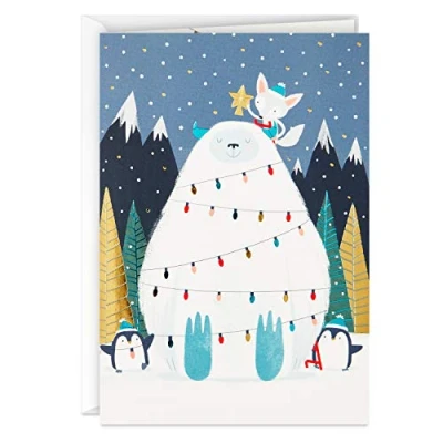 Imagen de Hallmark UNICEF tarjetas de Navidad en caja, Yeti (12 y 13 sobres)
