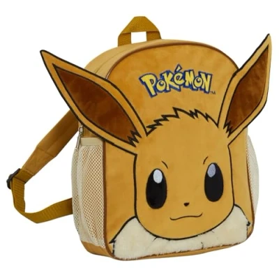 Imagen de Mochila Pokemon Bolsa Eevee Peluche 3D Personaje Niños Escolar para Almuerzo y Libros