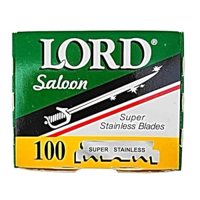 Imagen de 100 cuchillas de afeitar Lord Super Stainless un solo hilo