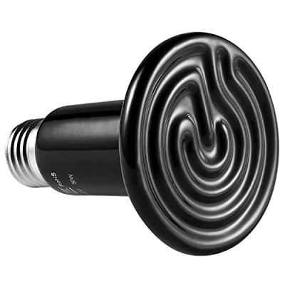 Imagen de LEDGLE Bombilla de Calor Infrarroja Cerámica con Emisor Compacto Lámpara Plástico E27, Negro (150W)