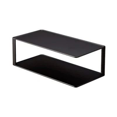Imagen de YAMAZAKI 5642 Tower Estante para Platos Rectangular, Negro, Acero, Minimalista, 30 x 15 10 cm