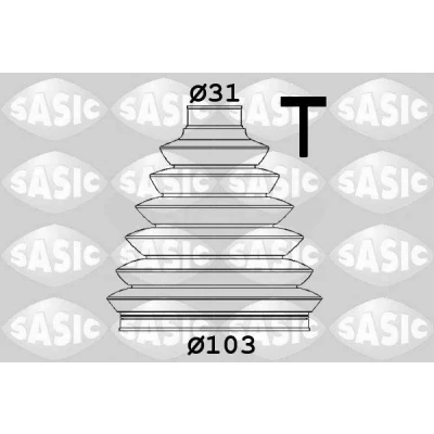 Imagen de SASIC 1906153 Fuelle Palier lado de rueda Termoplástico AUDI: A6 C6 Berlina, A4 B8 Avant, A5 Sportback