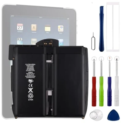 Imagen de Upplus A1315 Batería de repuesto compatible con iPad 1st Gen 741 0025 A (3,75 V, 6600 mAh, A1219, A1337, 616 0448, kit herramientas)
