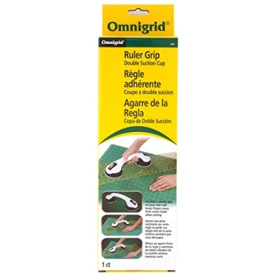 Imagen de Dritz Grip Omnigrid Regla con Doble Ventosa, Color Blanco, 3.6x3.9x13.3 Inches
