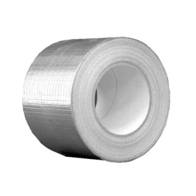 Imagen de Cinta adhesiva de aluminio reforzada con red, 10 cm x 50 m, para sistemas ventilación y aire acondicionado