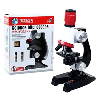 Imagen de PHOEWON Niños Microscopio Kit Scienza Bambini 100x 400x 1200x con LED Luci de para Estudiantes
