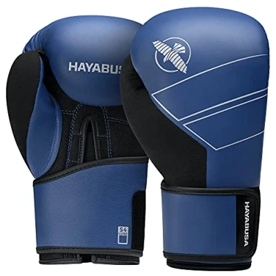 Imagen de Hayabusa S4 Guantes de Boxeo Cuero para Mujeres y Hombres Azul, 12 oz
