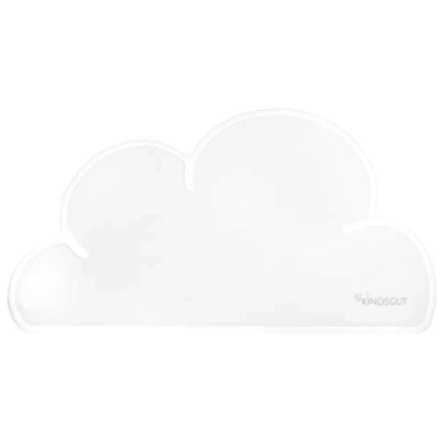 Imagen de Kindsgut Salvamantel Infantil en Forma de Nube, Mantel Individual, Base con diseño y Colores sutiles, sin BPA, Blanco