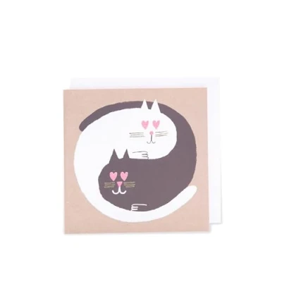 Imagen de Kindred Gatos de ojo corazón Tarjetas felicitación
