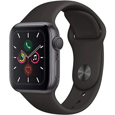 Imagen de Apple Watch Series 5 (GPS, 44MM) Caja De Aluminio Gris Espacial con Correa Deportiva Negro (Reacondicionado)