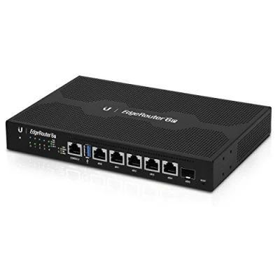 Imagen de Ubiquiti Spain Networks Edge Router (Gigabit Ethernet, 10/100/1000Base T(X) 10,100,1000 MBit/s, 3,4 Mbps, 6 Gbit/s, 3.0 (3.1 Gen 1)) Negro (ER 6P)