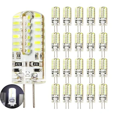 Imagen de Mengjay Bombillas LED G4 4W Blanco Frío 6000K, Sin Parpadeo No Regulables, 30W Halógeno Equivalente, DC 12V Luces LED, Lámparas G4, Paquete de 20, Eco.luma