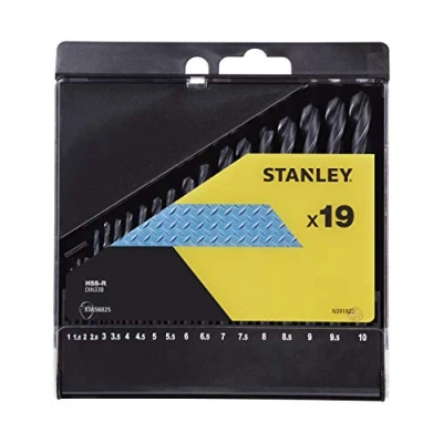 Imagen de STANLEY STA56025 QZ Cassette con 19 brocas HSS R para metal ø 1 10mm (.5mm)