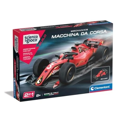 Imagen de Clementoni Kit Supercar Modelo Coche De Carreras Ciencia y Juego Build, F1 Rojo para Construir, Construcción Mecánica Niños 8 Años, Made in Italy, 19369