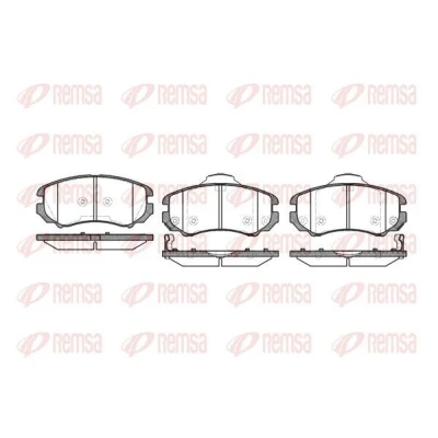 Imagen de REMSA 0953.02 Juego de pastillas freno Eje delantero con contacto avisador desgaste lámina adhesiva accesorios HYUNDAI: Tucson, COUPE