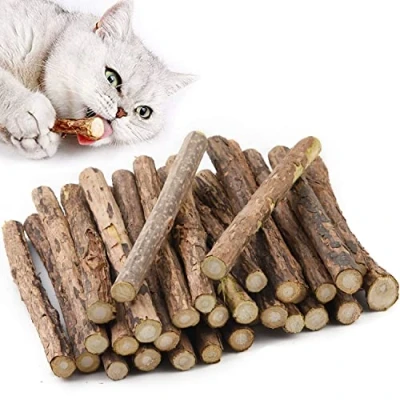 Imagen de Aidiyapet Masticar Palos Gato, Palitos de Hierba Gatera Matatabi Catnip Juguetes para Gatos Mordedor Gato(30PCS)
