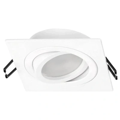 Imagen de EDO, foco empotrable CERI 1 SQ blanco, giratorio, Cuadrado punto, lámpara de techo LED, empotrable, aluminio, EDO777139