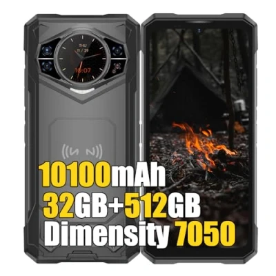 Imagen de DOOGEE S200 X 5G Teléfono Móvil Resistente 2025, MTK 7050 32GB+512GB/2TB, 6,72&quot; &amp; 1.32&quot; 120Hz Doble Pantalla, 10100mAh 33W, 100MP+20MP, Android 14 Telefono Movil Antigolpes, 4G LTE, GPS,NFC,OTG, IP68