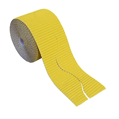Imagen de Bright Ideas Corrugated Border for School Displays Rollo de Borde Corrugado para exhibiciones Escolares, Papel, Canario, 10cm x 7.5m
