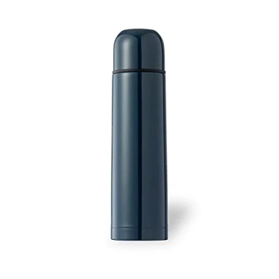 Imagen de Termo de café para llevar Botella térmica 500 ml, medio litro en acero inoxidable con doble pared. bebidas calientes o frías tapón seguridad/taza (Azul Marino)