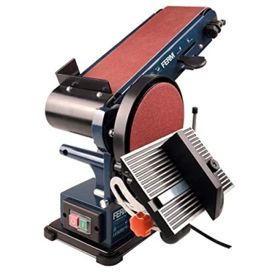 Imagen de FERM Lijadora de banda 350W 150mm Incluye 2 bandas lijado (P80 y P120) discos