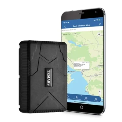 Imagen de TKMARS Rastreador GPS, Localizador GPS para Coche 120 Días de Espera 10000mAH Batería Posicionamiento en Tiempo Real Impermeable Tracker Vehículos Camión Moto Aplicación Gratis TK915