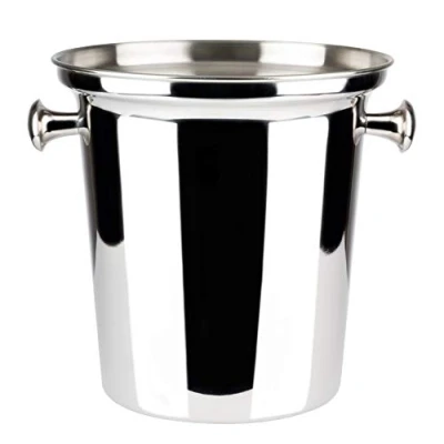 Imagen de Buddy&#039;s Bar Enfriador de Vino/champán, Botellas Acero Inoxidable, Interior Mate y el Exterior Pulido Brillante con Asas botón robustas, Muy Resistente una Capacidad 4L.